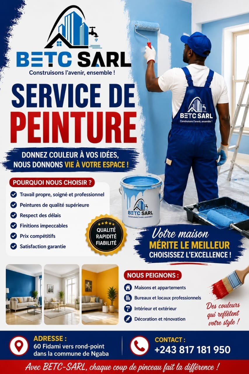 Affiche BETC SARL - Service de peinture