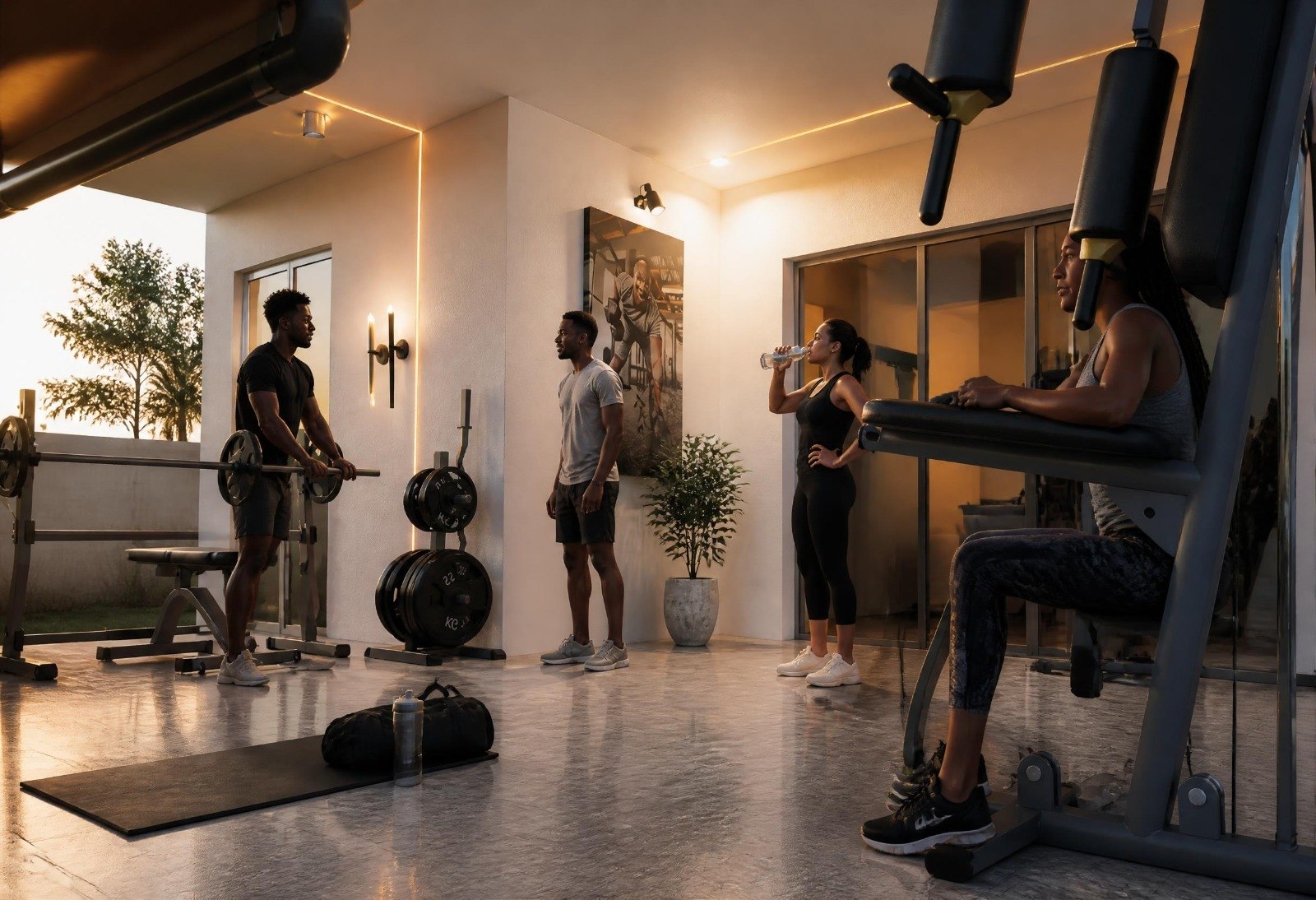 Avant-projet 3D d'une salle de sport équipée